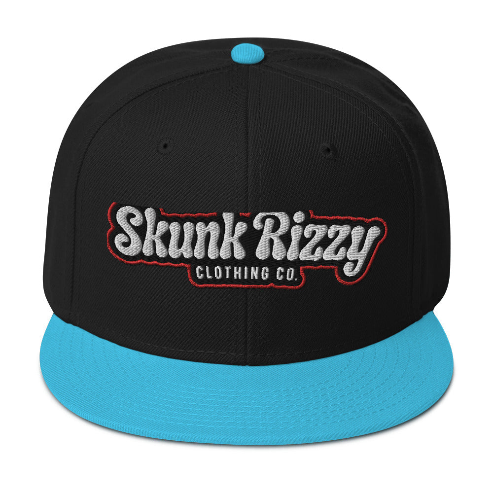 Snapback Hat Red Outline