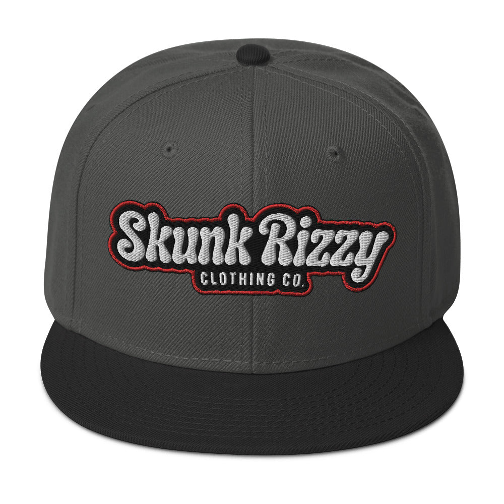 Snapback Hat Red Outline