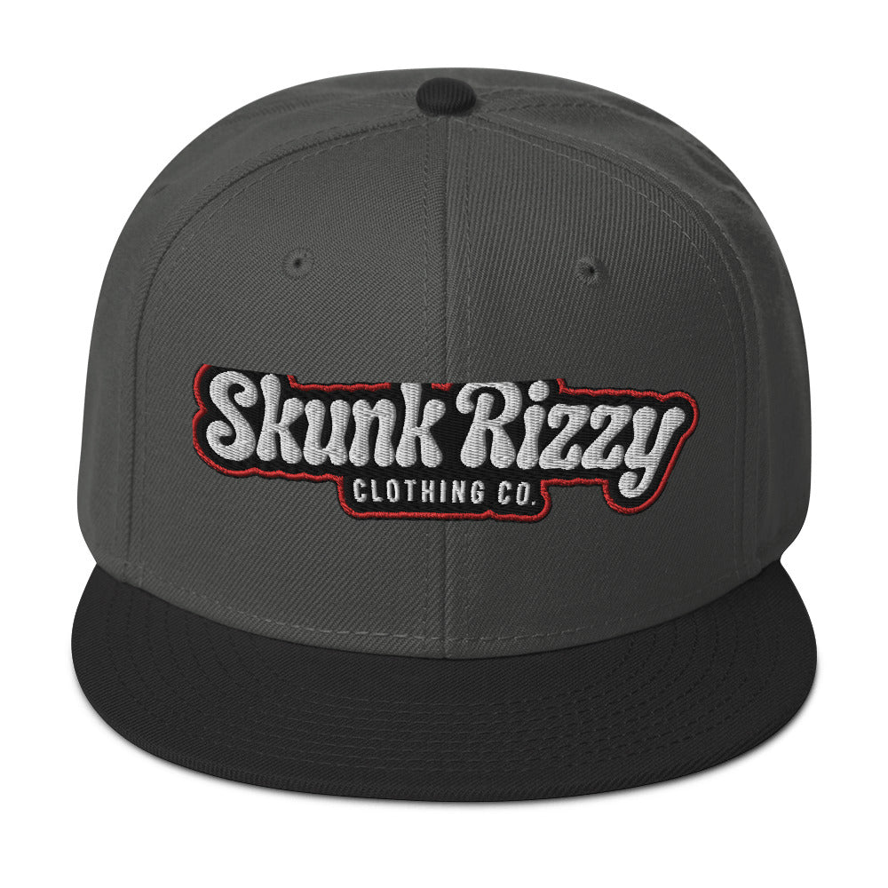 Snapback Hat Red Outline