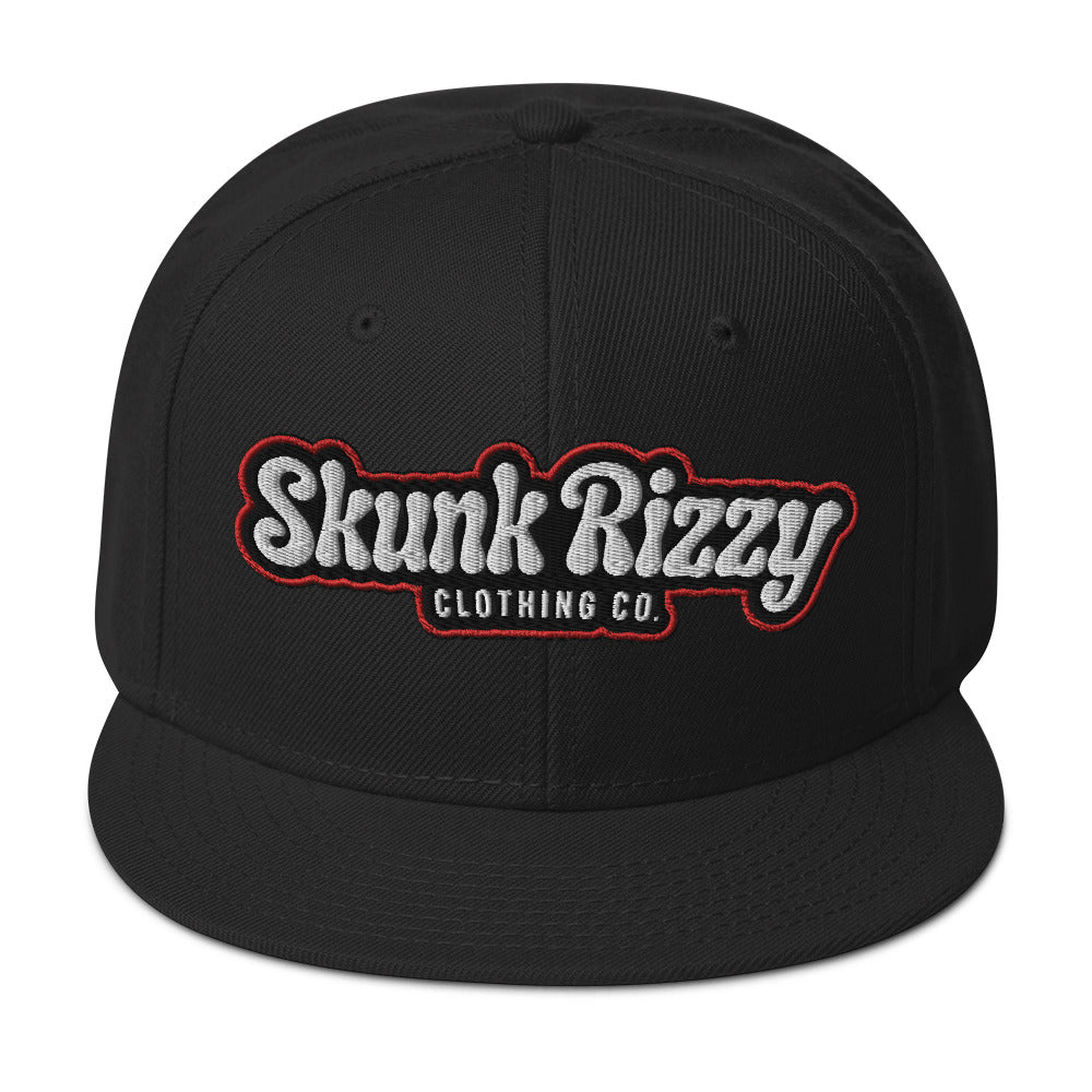 Snapback Hat Red Outline