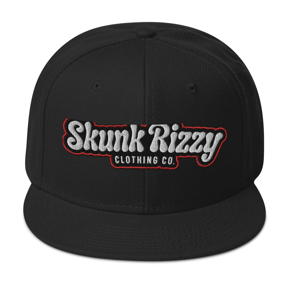 Snapback Hat Red Outline