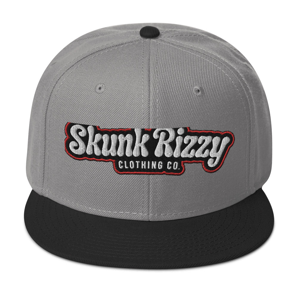 Snapback Hat Red Outline
