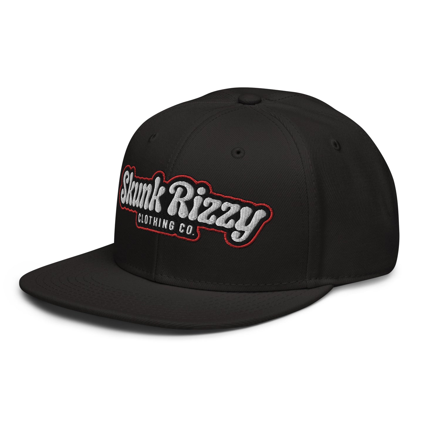 Snapback Hat Red Outline