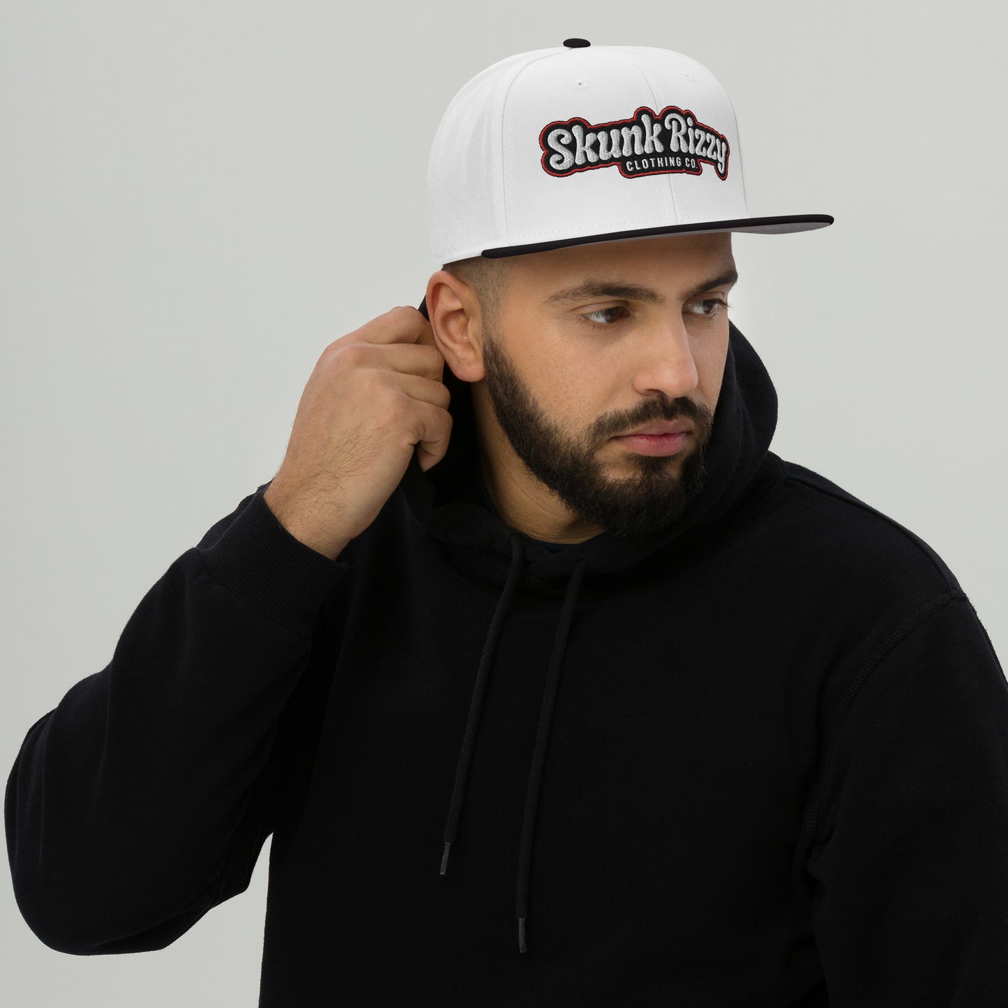Snapback Hat Red Outline