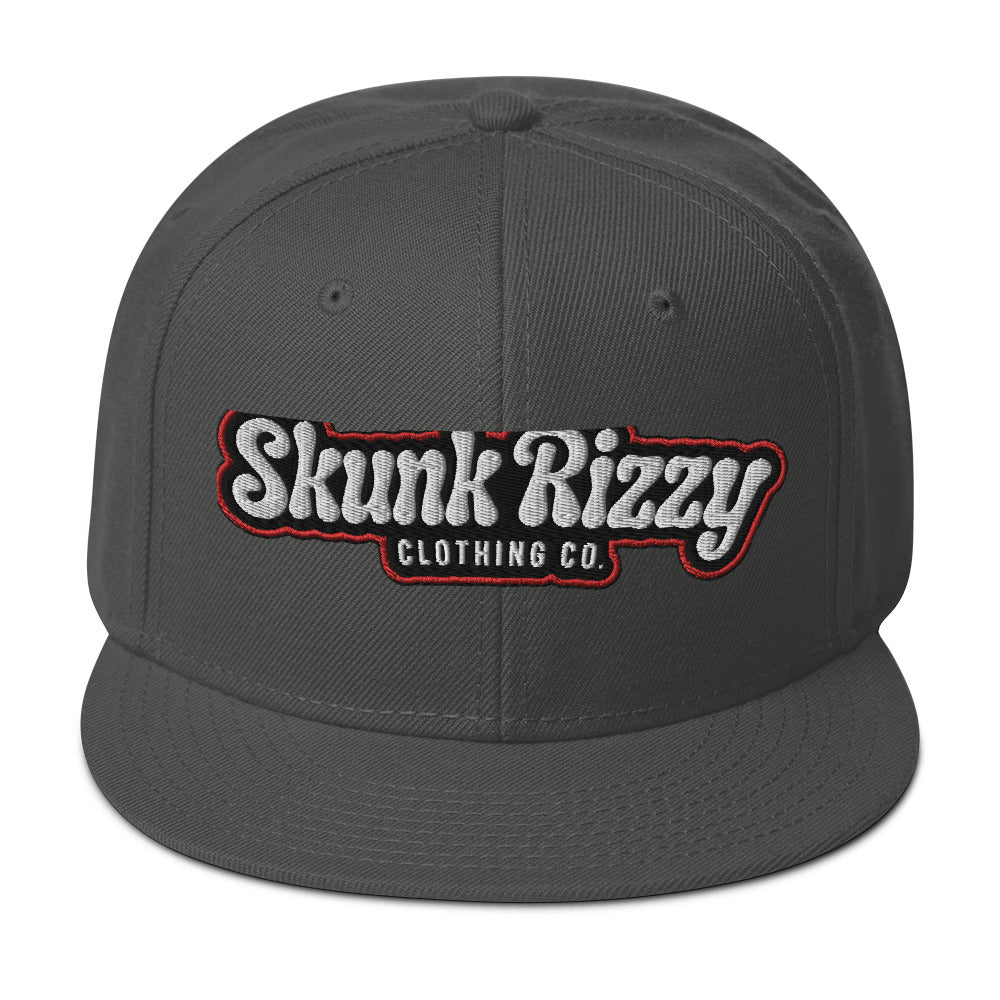 Snapback Hat Red Outline