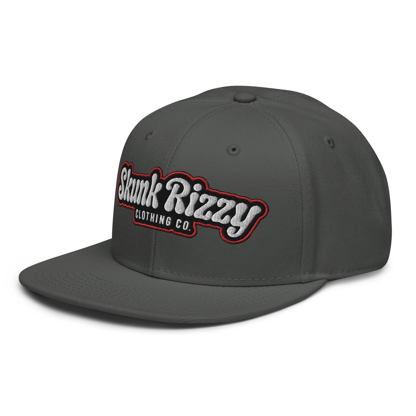 Snapback Hat Red Outline