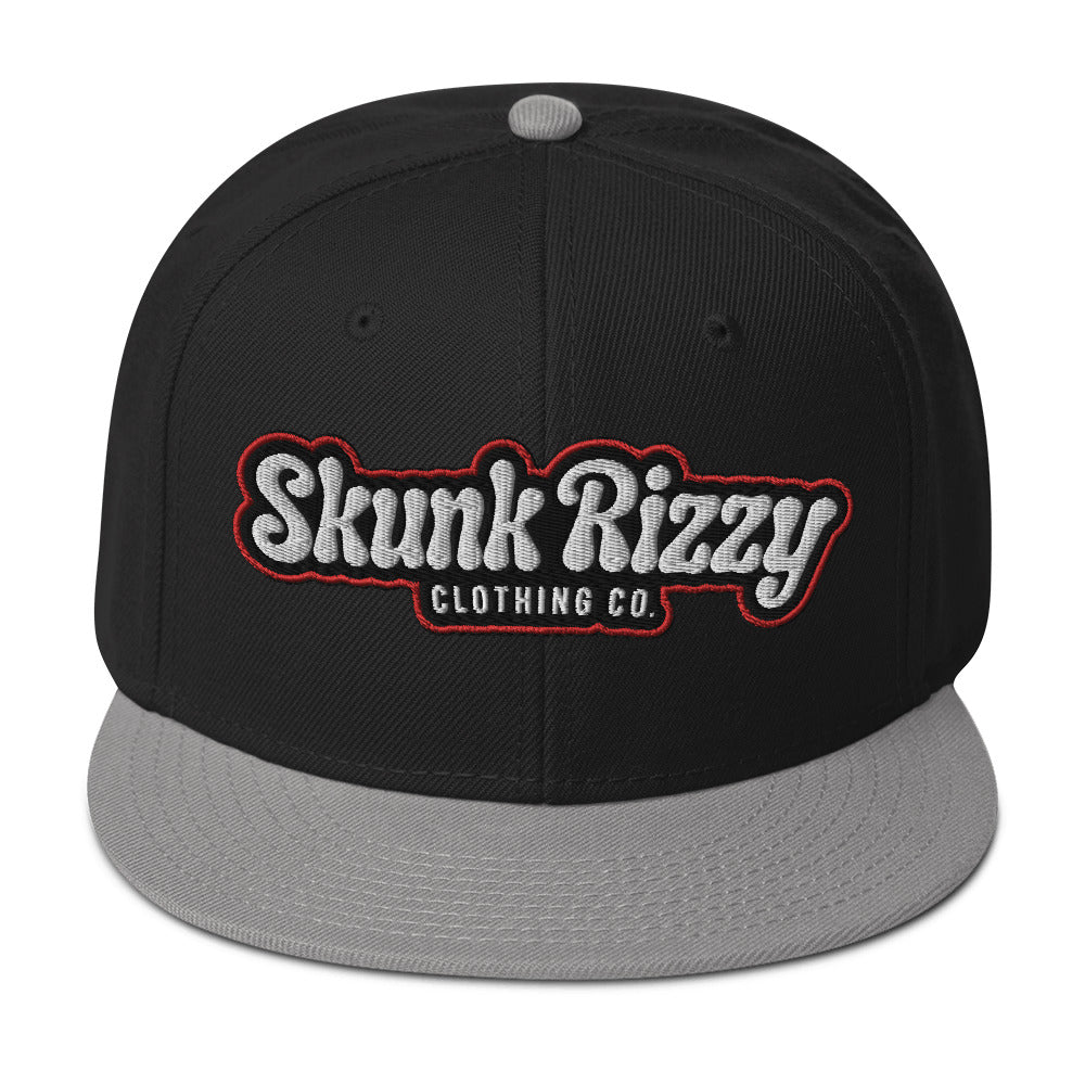 Snapback Hat Red Outline