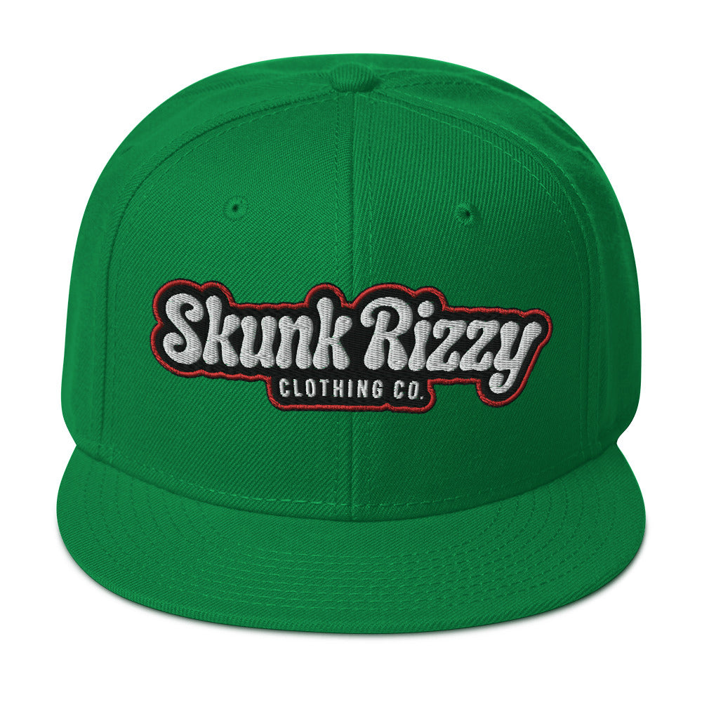 Snapback Hat Red Outline