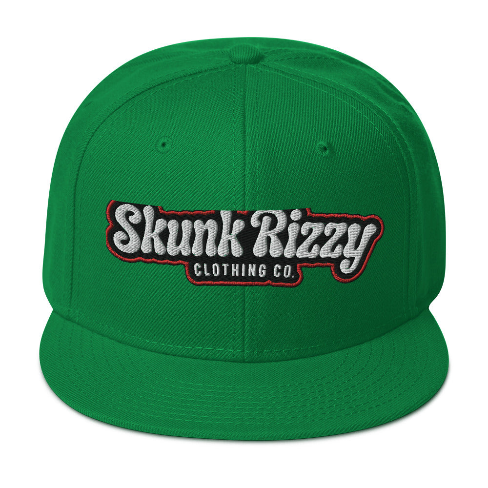 Snapback Hat Red Outline