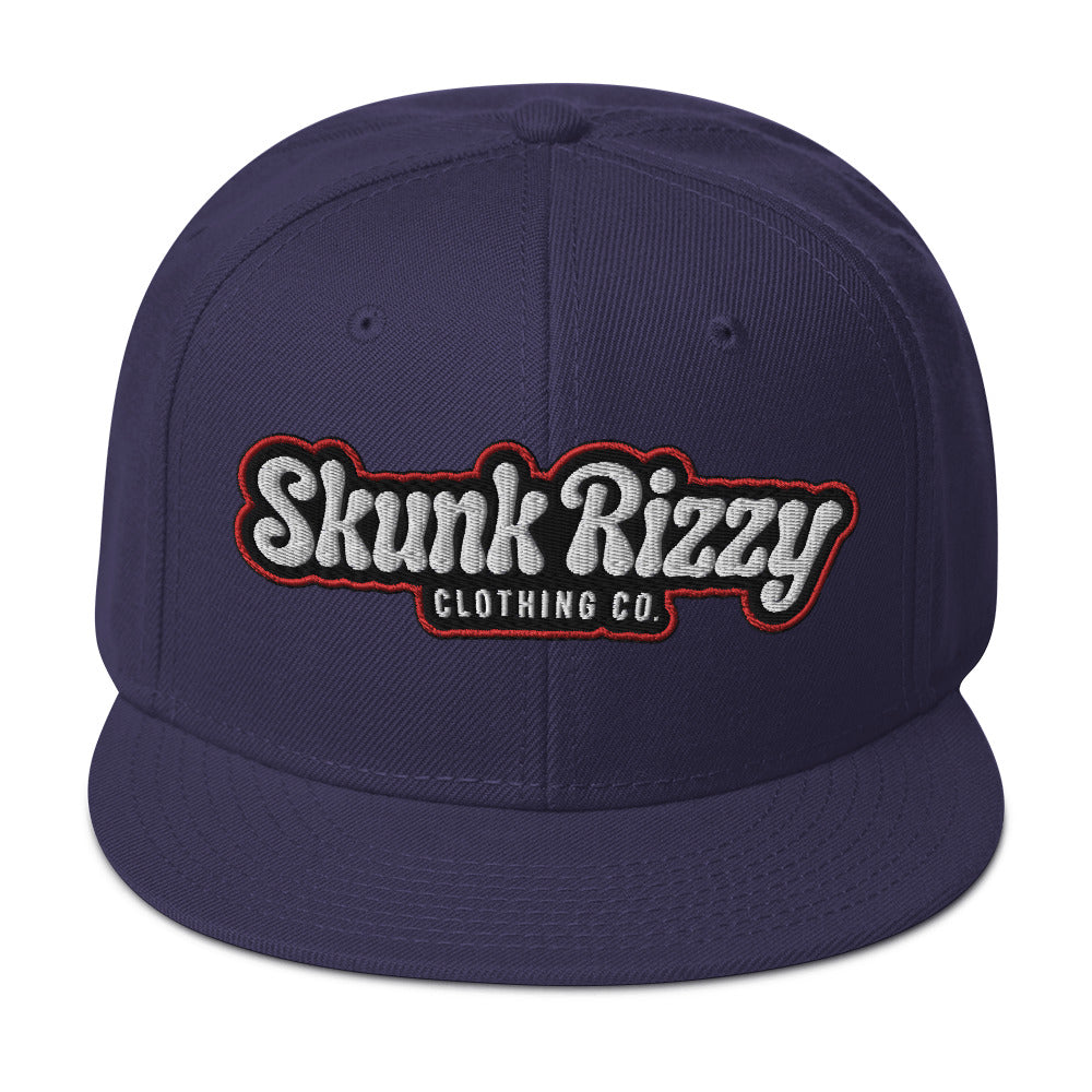 Snapback Hat Red Outline