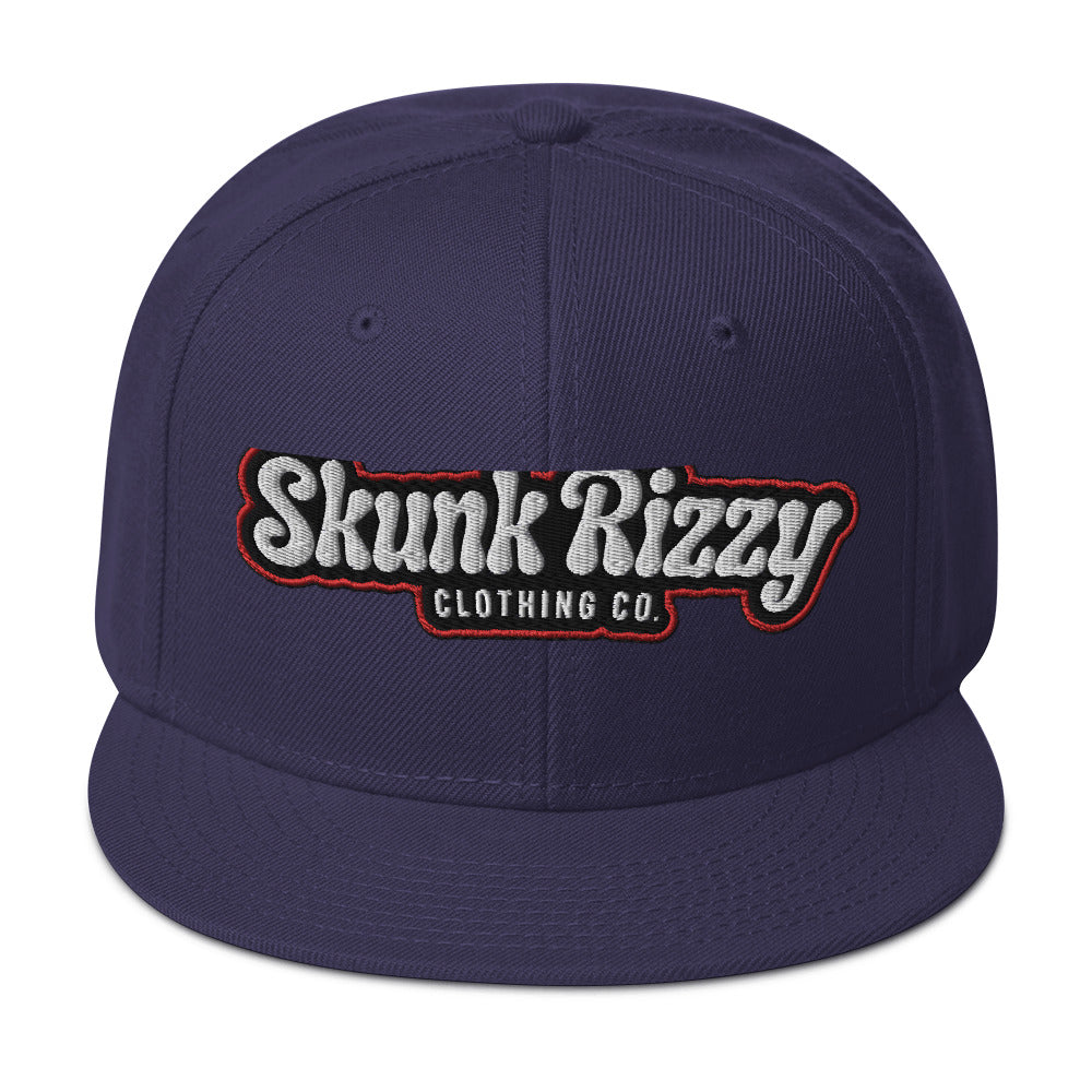 Snapback Hat Red Outline