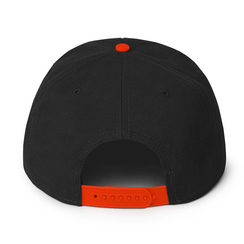 Snapback Hat Red Outline