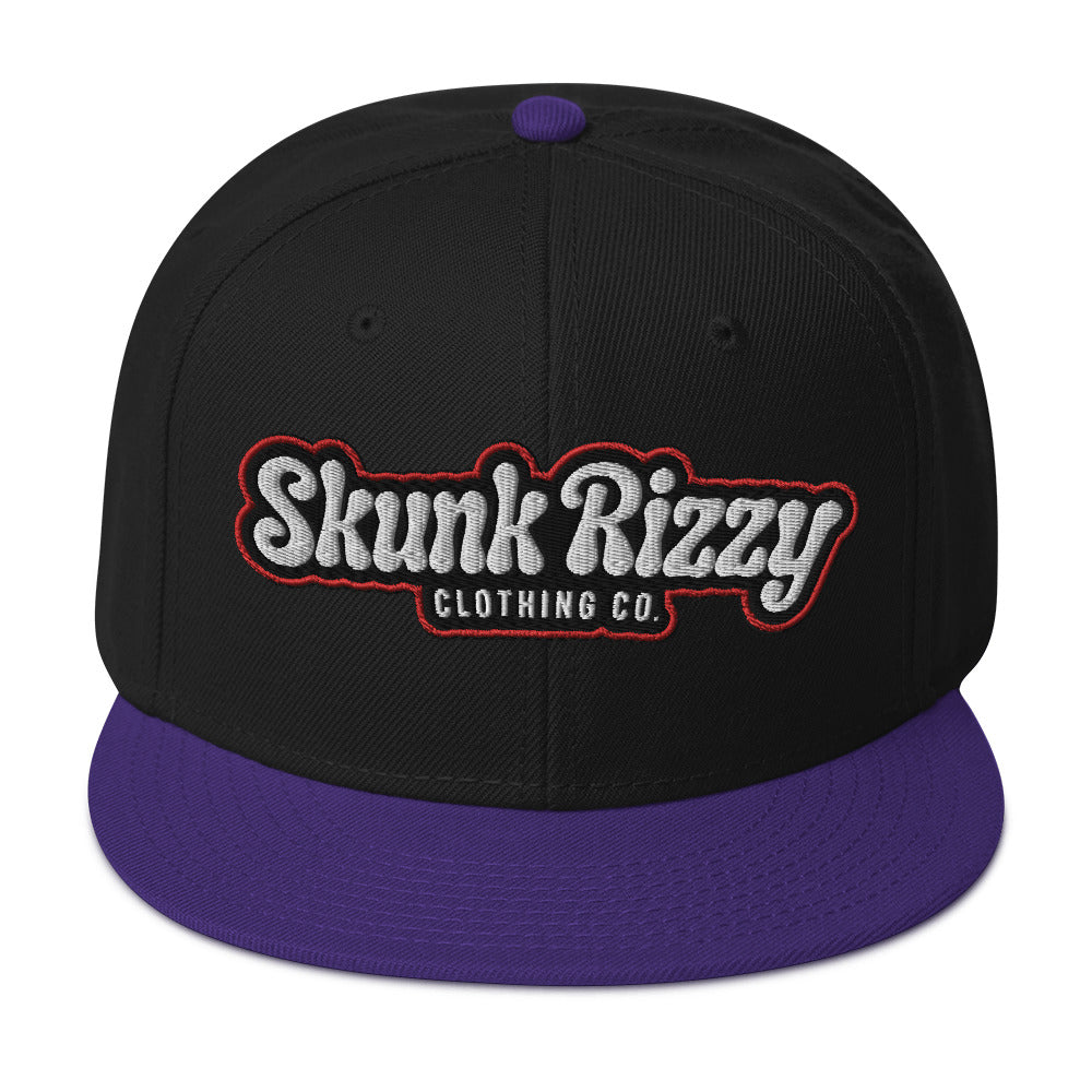 Snapback Hat Red Outline