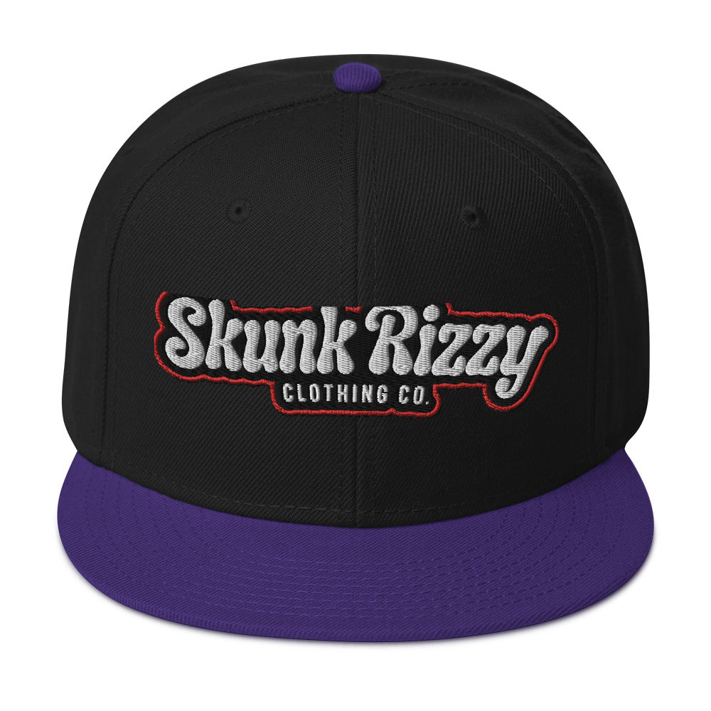 Snapback Hat Red Outline
