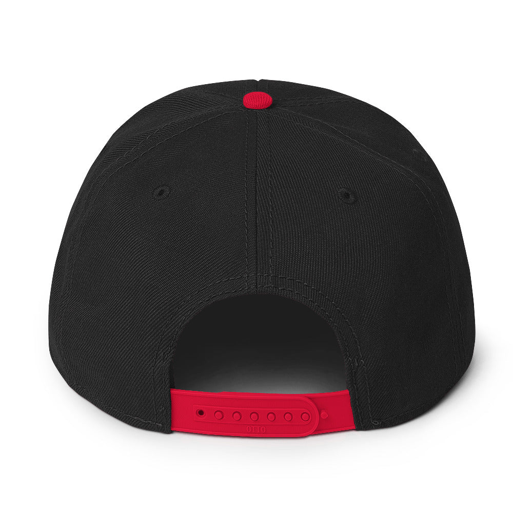 Snapback Hat Red Outline